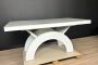 Stół rozkładany Model "U" w kolorze beton/biały - 5